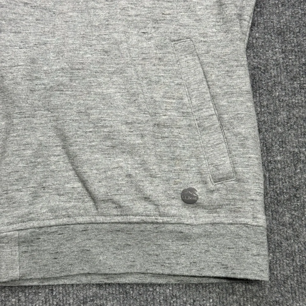 LL Bean Full Zip Sweatshirt Mens‎ XXL Gray Bomber Style Jacket
